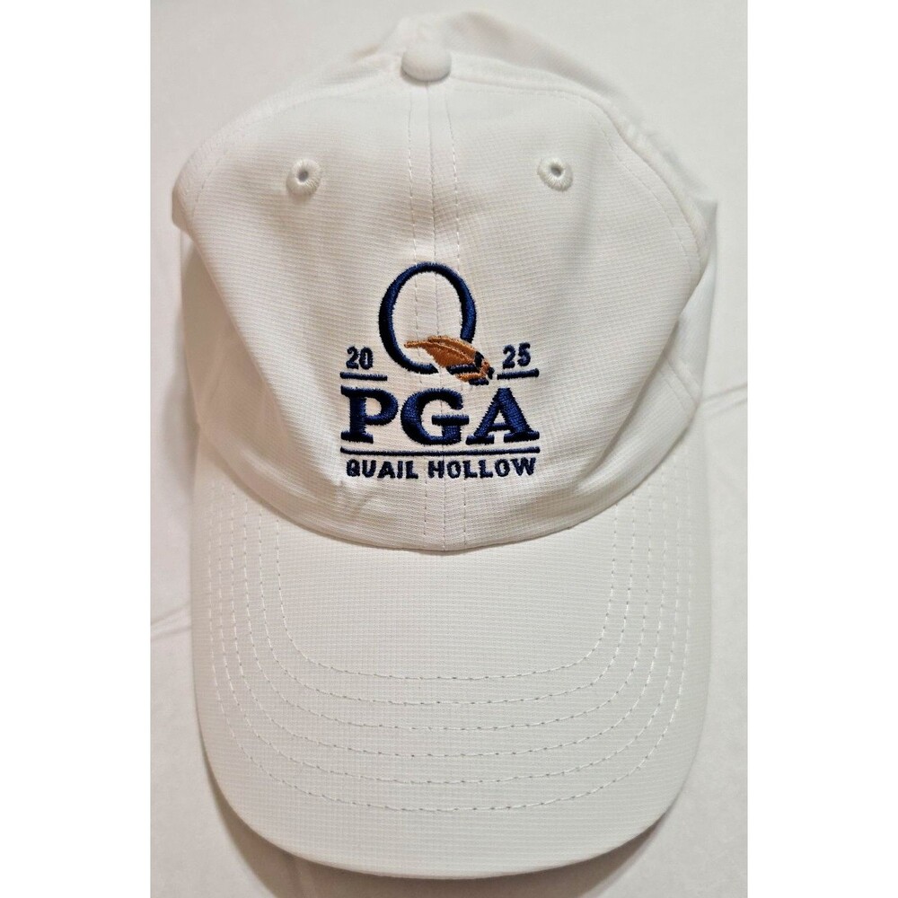 Mens 2025 PGA Quail Hollow White Mens Golf Hat Cap